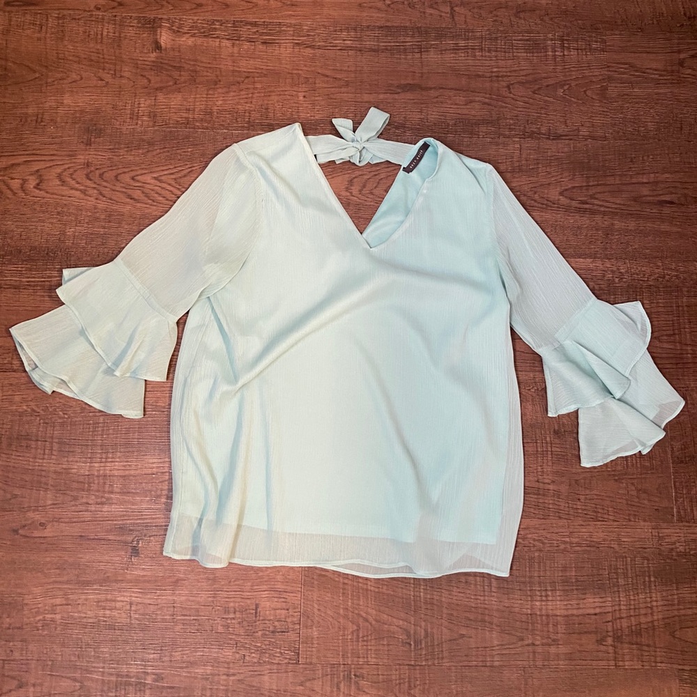 Mint coloured blouse